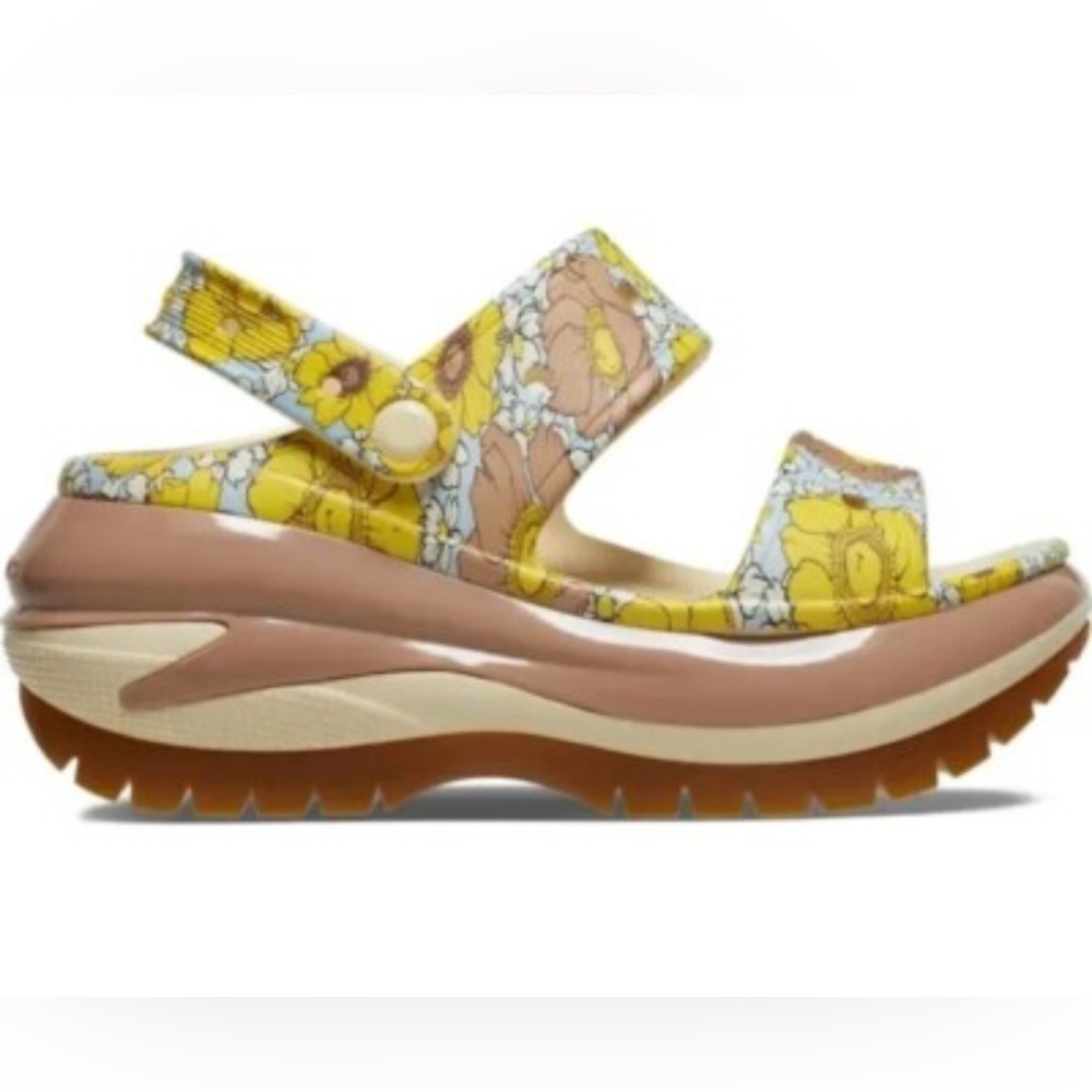 Crocs Classic Mega Crush Retro Floral Sandals Women’s Sz 8 - Picture 11 of 11
